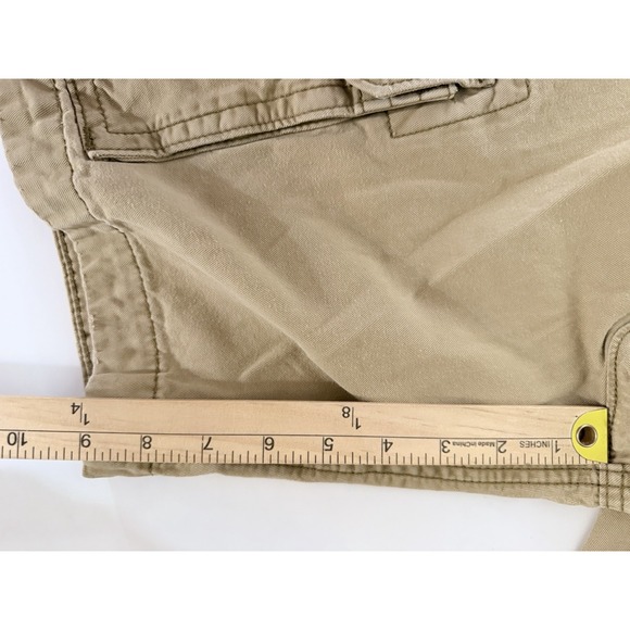 Hollister Y2K Style Cargo Shorts Mens Size 30 Khaki Button Up Utility Skater - Picture 8 of 9